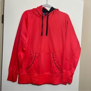 Reebok Active Performance Hoodie Pullover Neon Orange/Red Size Large
